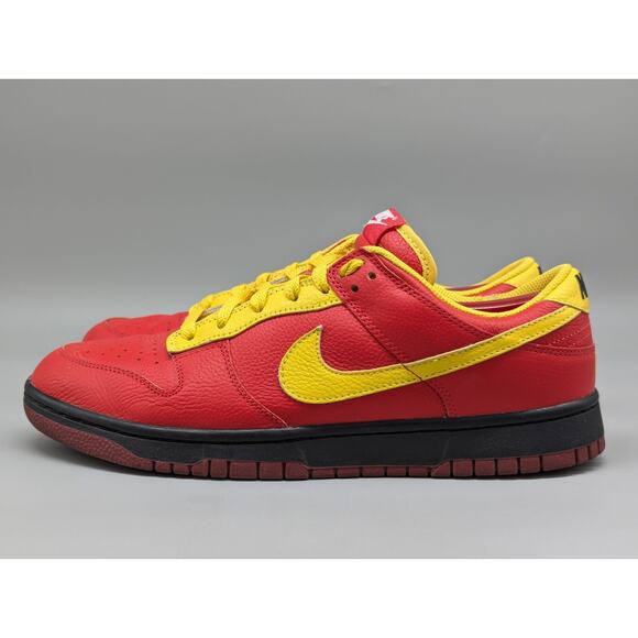 Nike Dunk Low Mens Shoes Nike By You FNO579-900 Red Yellow Sneakers Size 10.5